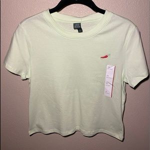 New w/ Tags Crop Top with Chili Pepper Embroidery
